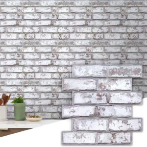 Commomy 10pc PVC Brick Wall Panels - Peel & Stick DIY Tiles
