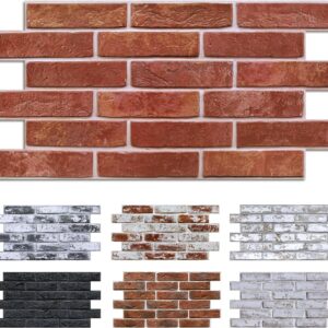 Commomy 3D Brick Wall Panels 12-Piece Set