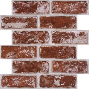 3D Peel & Stick Brick Wall Panels, 10-Pack (11.8")