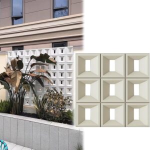3D PU Hollow Brick Wall Panels - Set of 7 Panels