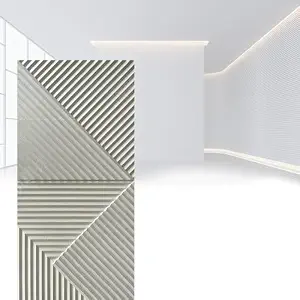 3D Fishbone PU Wall Panels – Modern Green Brick Texture
