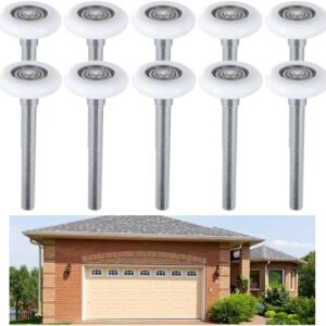Homaisson 10-Pc Quiet Garage Door Rollers, 1.8" Nylon Wheels