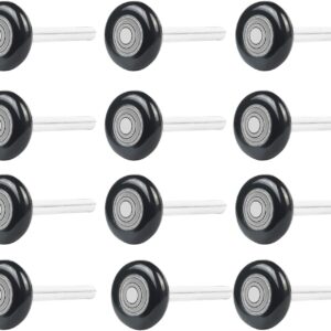 Eau 12-Pack 2" Black Garage Door Rollers, 6200ZZ Bearing