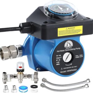 VERIWIS Hot Water Pump Kit | 3-Yr Warranty | Stainless Steel Valve