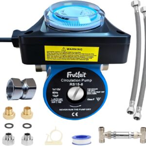 Frutlait Hot Water Recirc Pump, Instant Hot Water, 15s