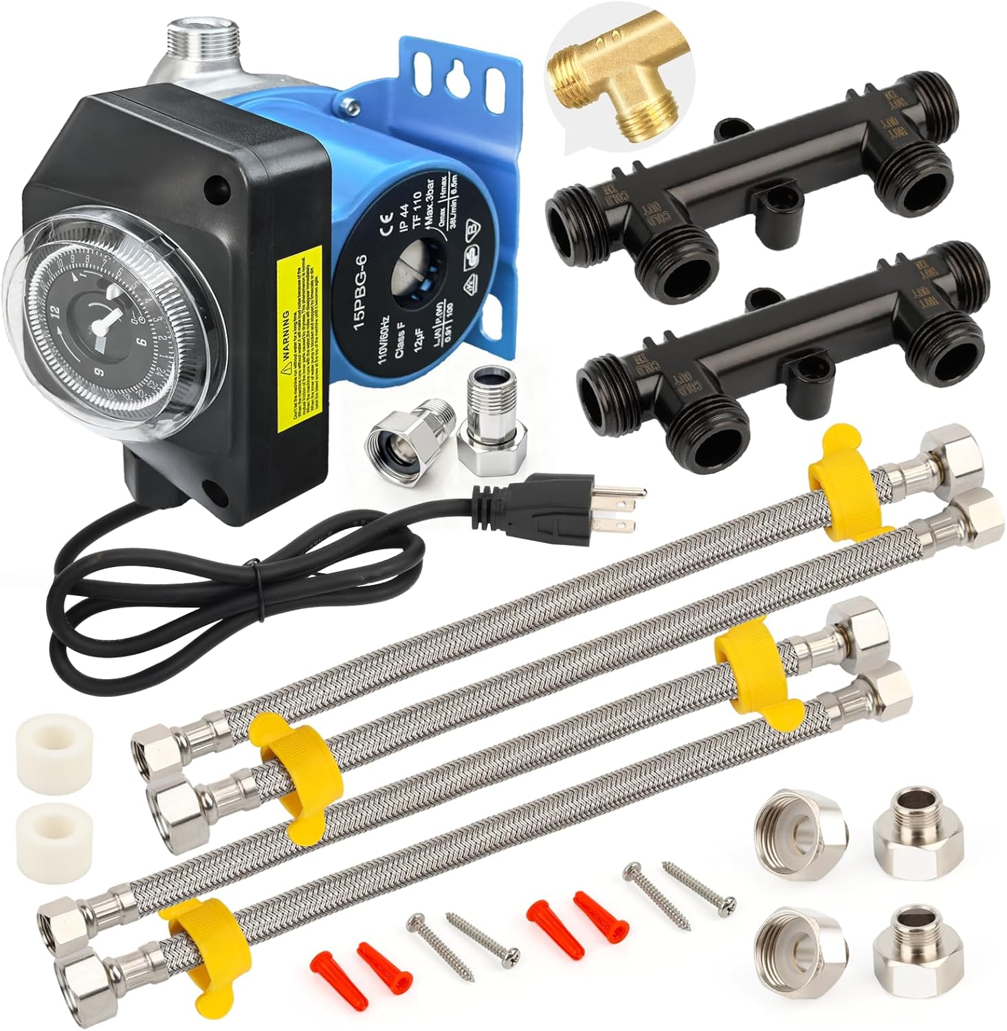 Upgraded Hot Water Pump Kit for Watts/Grundfos - 2 Valves