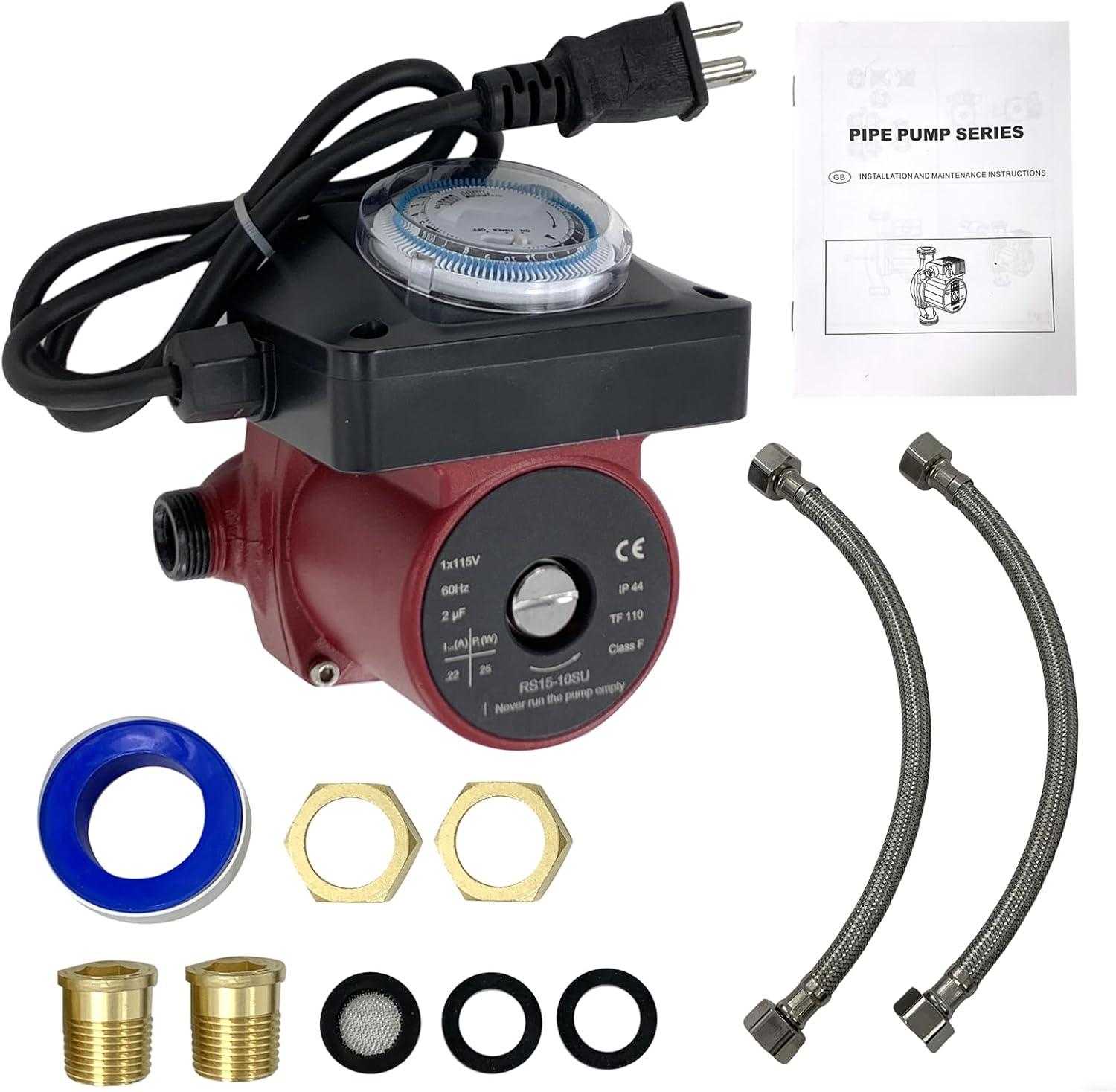 HUAYOUR Hot Water Circulator Pump, 115V Replacement for Grundfos UP15-10SU7P