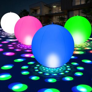 LanPool Solar Floating Pool Lights - 4 Pack