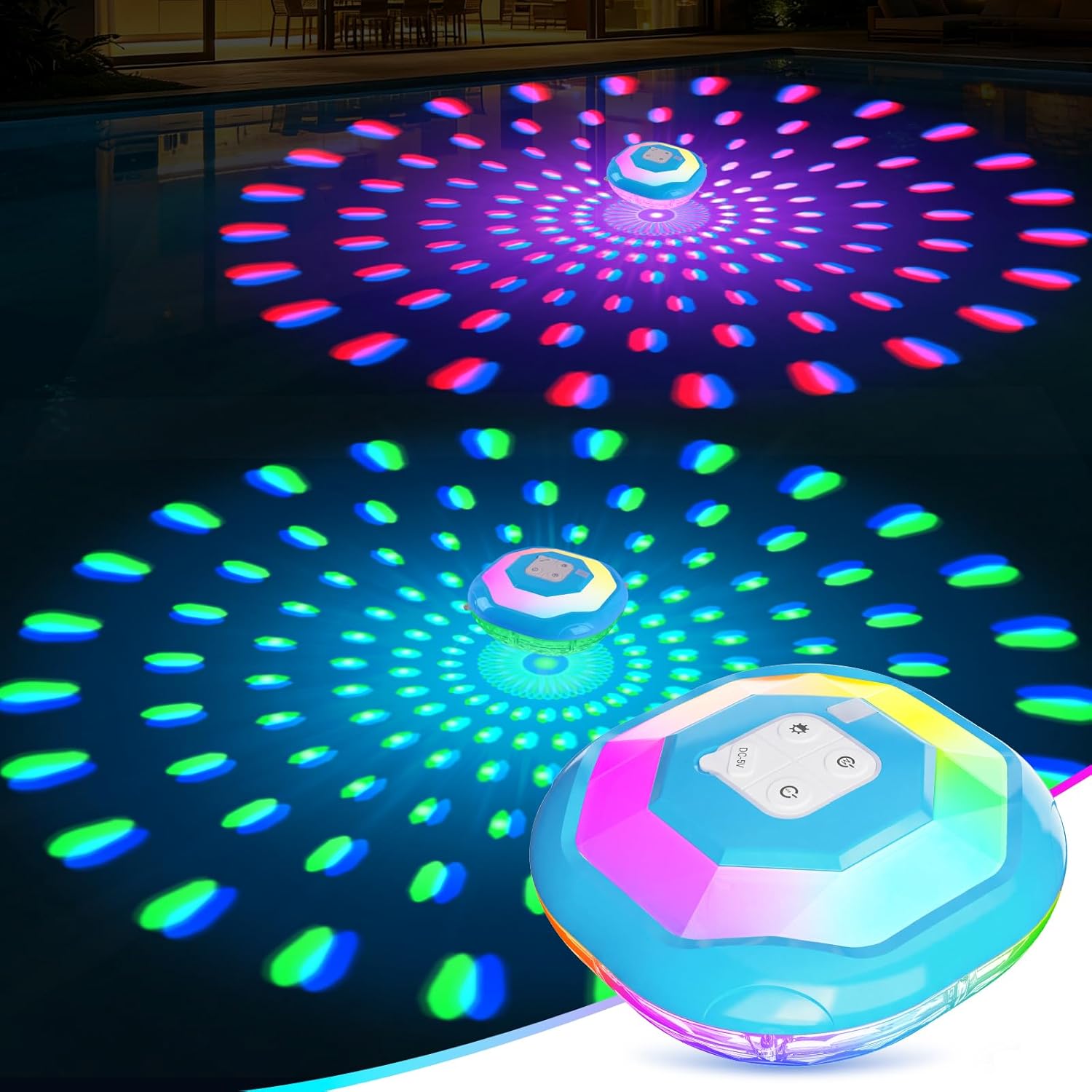 6000mAh Floating Pool Light, Color Changing LED Light