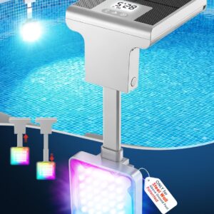 Solar Steel Wall Pool Light with Thermometer
