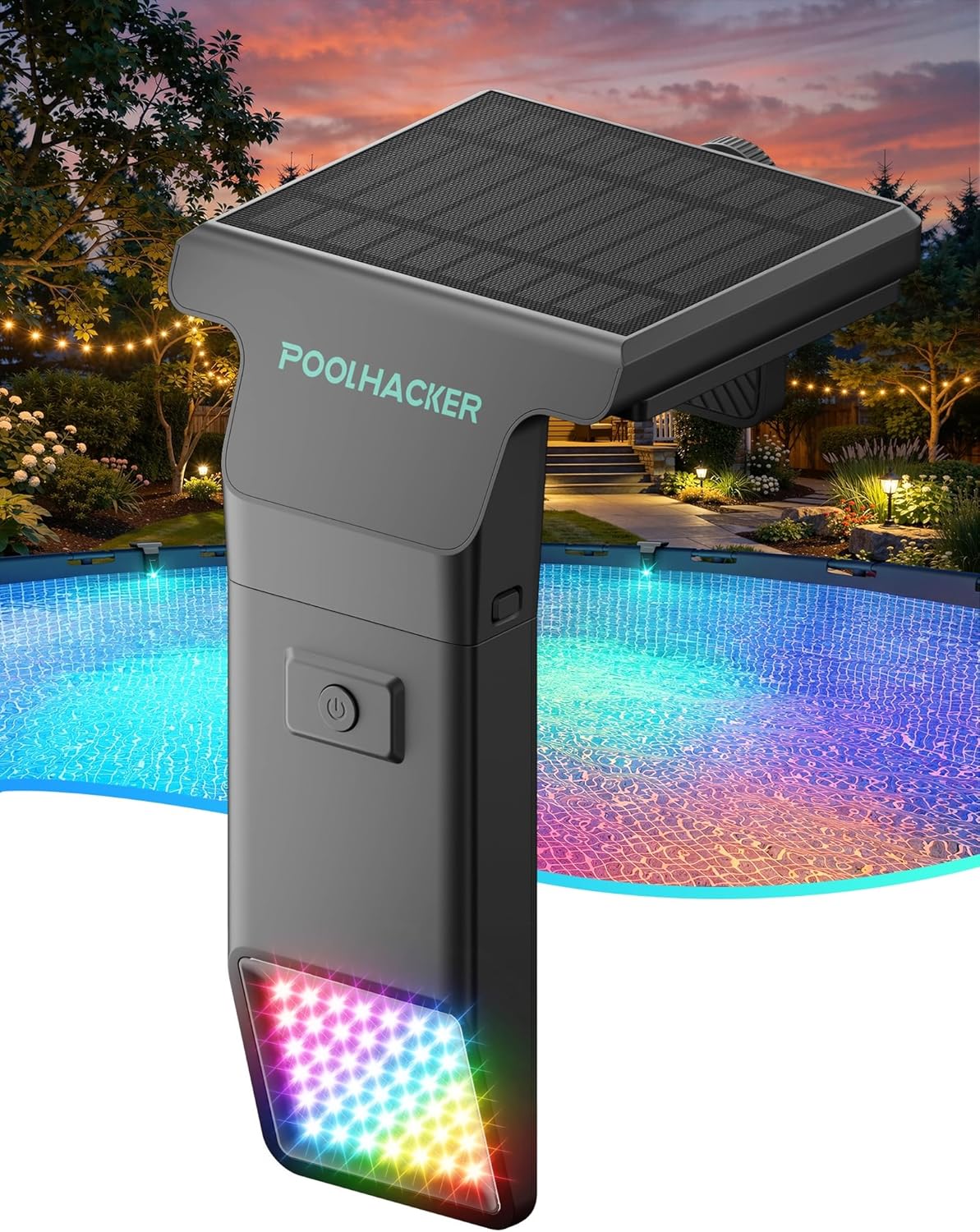 Solar Pool Lights - 10-Color LED, Remote Control