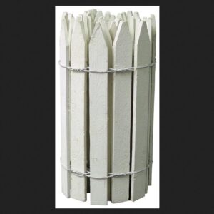Greenes 12ft x 16in White Wood Garden Fence