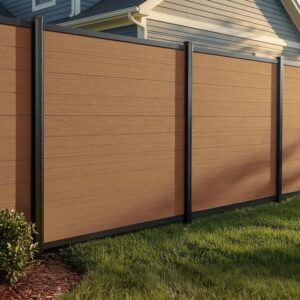 WamBam 6ft Walnut Fence Panel - Easy Install