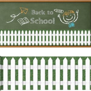 20ft White Picket Fence Bulletin Board Decor