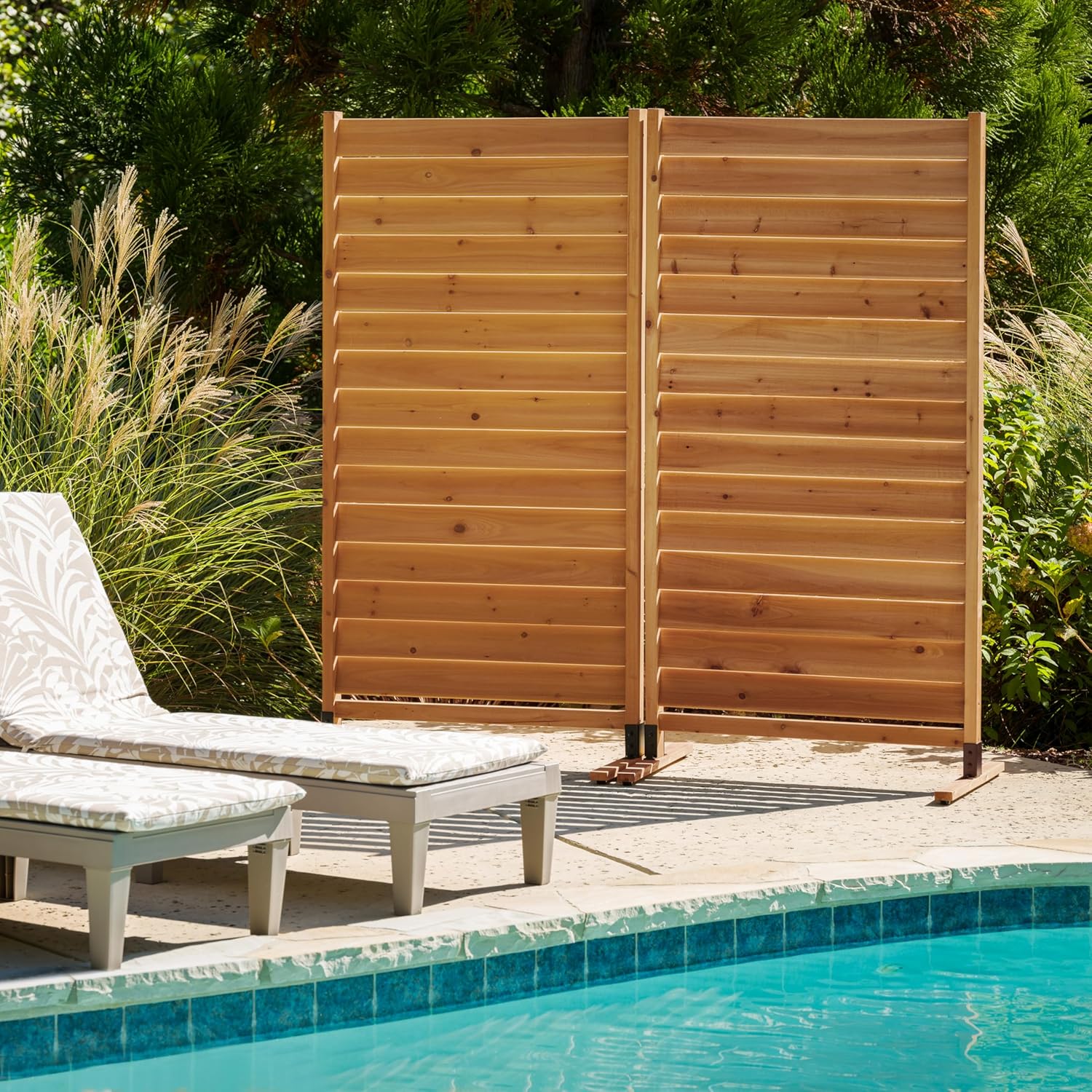 6.1ft High Wood Privacy Screen – Freestanding or Mounted