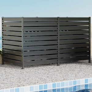42in H x 38in W AC Fence, 3-Panel Metal Privacy Screen