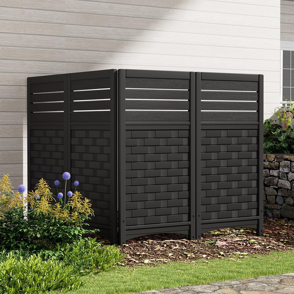 KINYING 4-Panel Outdoor Privacy Fence Screen