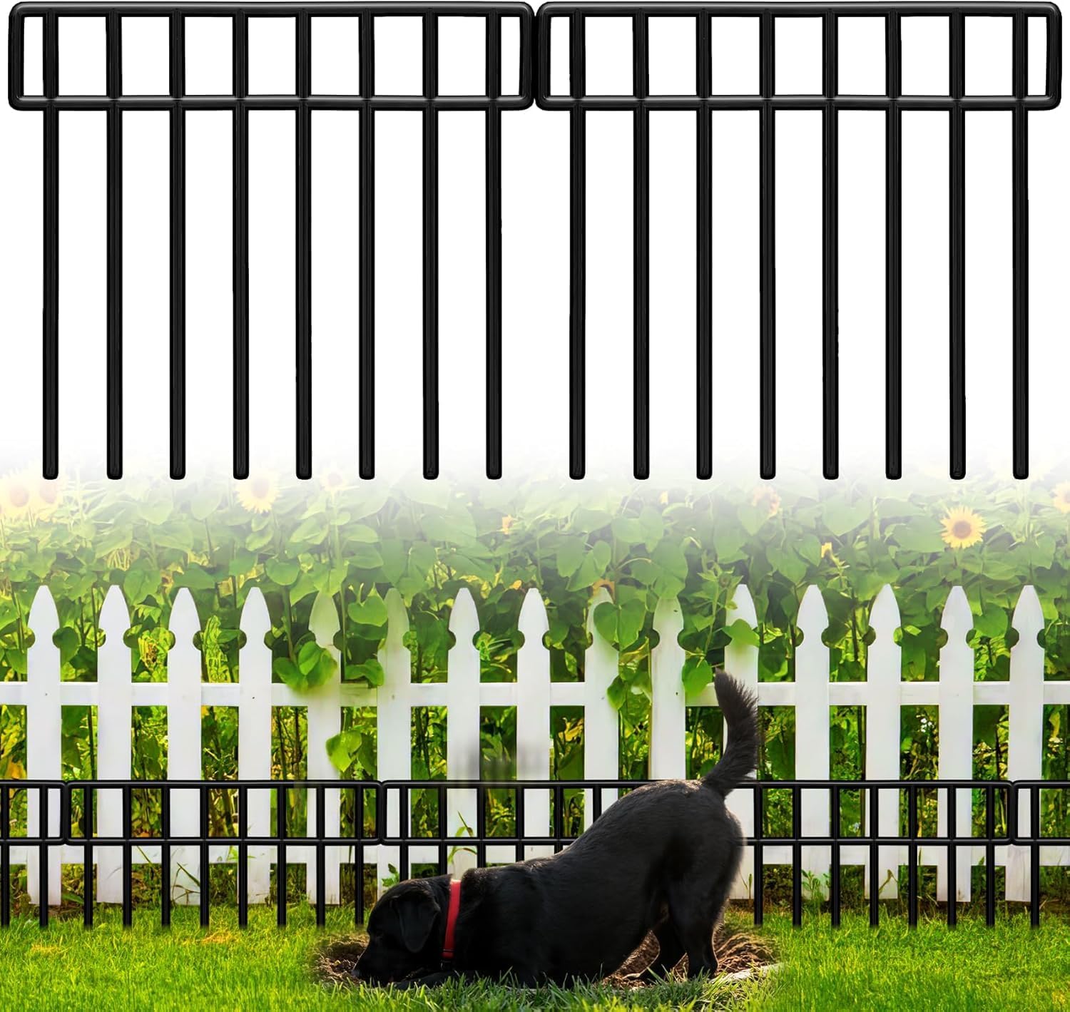 14-Piece 19.5ft x 13in Animal Fence Panels - Dog & Rabbit Barrier