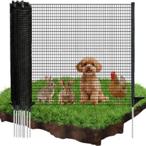 TITECK 4'x82' Temporary Plastic Fence Kit - Black