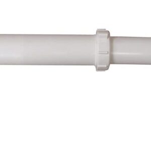 Jones Stephens 1.5" PVC Sink Waste with Adjustable Arm - White