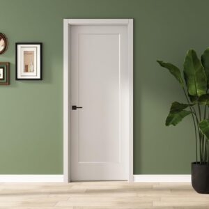 BARNSMITH 32"x80" White Primed Shaker Door Slab