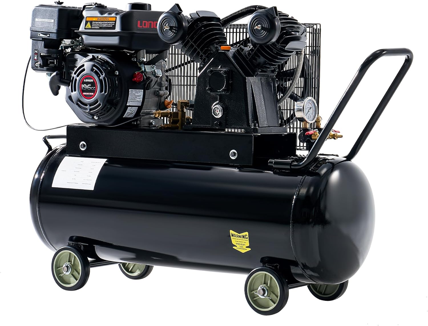 Albott 6.5HP Gas Air Compressor 20 Gal - Portable & Wheel Design