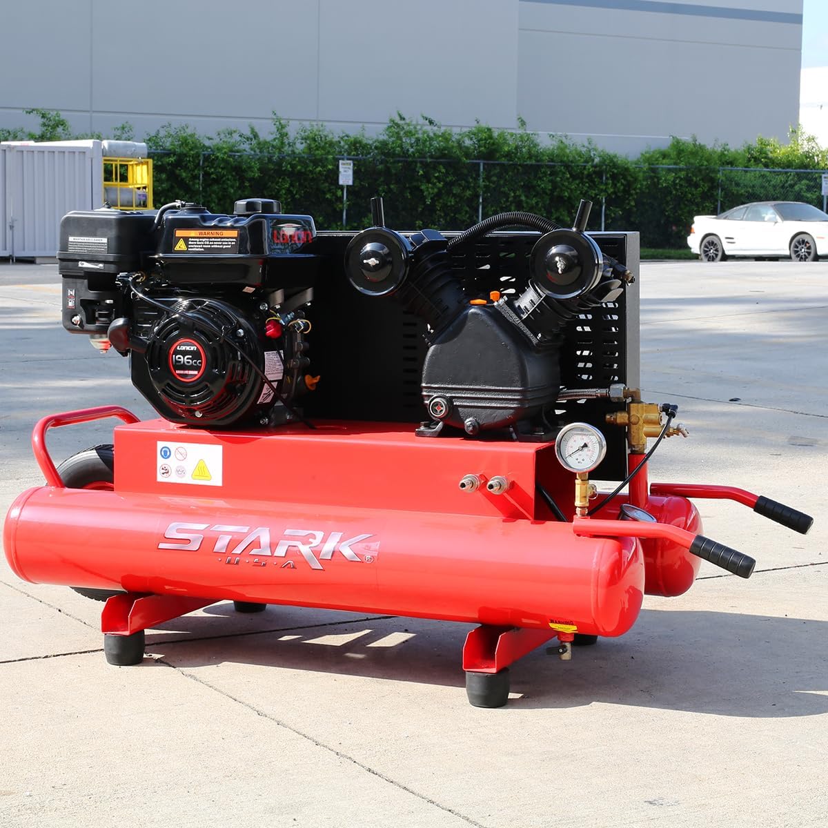 STARK USA 6.5HP Dual-Tank Gas Air Compressor