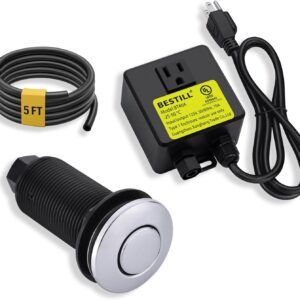 BESTILL Garbage Disposal Air Switch Kit – Chrome, UL Listed