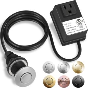 UL-Certified Stainless Steel Garbage Disposal Air Switch Kit