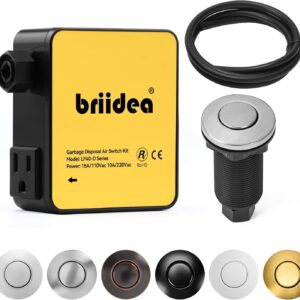 Briidea Stainless Steel Air Switch Kit for Garbage Disposal