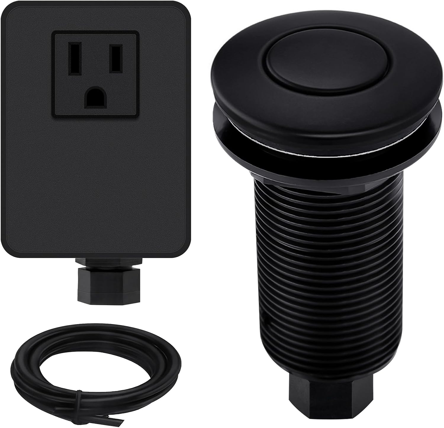 Matte Black Air Switch Kit for Garbage Disposal