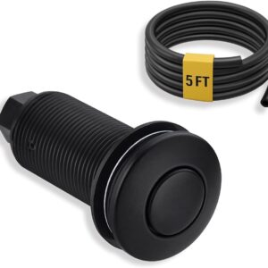 BESTILL Matte Black Garbage Disposal Air Switch with 5ft Air Hose