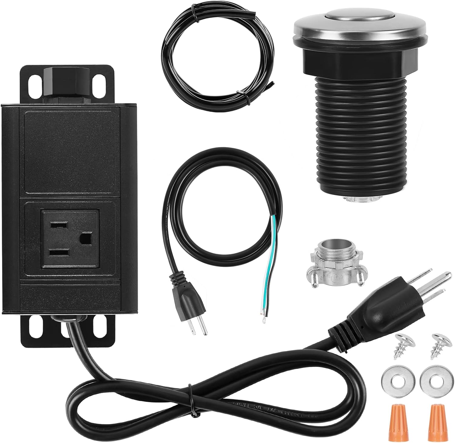 HK Air Switch Kit for Garbage Disposal – Stainless Steel Push Button