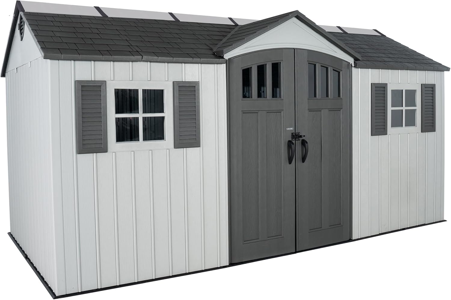 Lifetime 15x8 Ft Outdoor Storage Shed, Gray