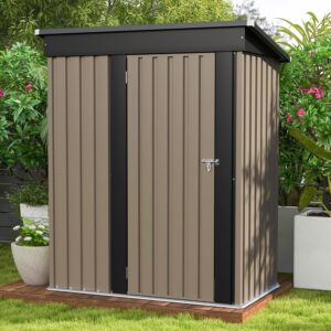 Patiowell 5x3 ft Outdoor Storage Shed, Tool Shed with Lockable Door