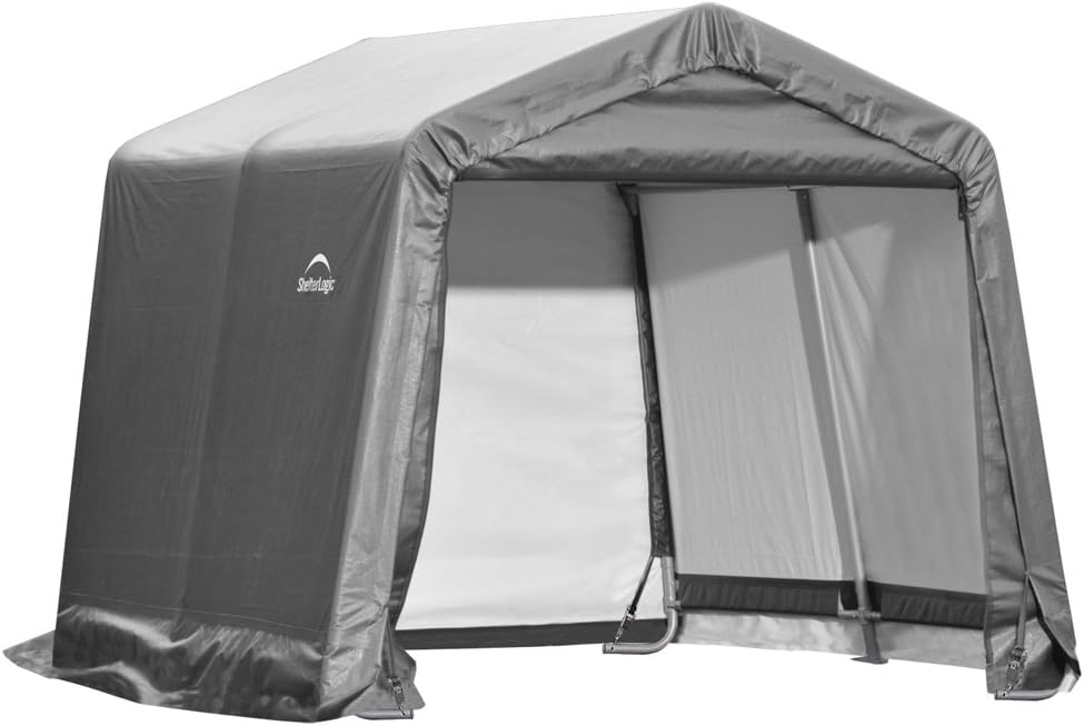 ShelterLogic 10' x 10' Steel Storage Shed - Grey
