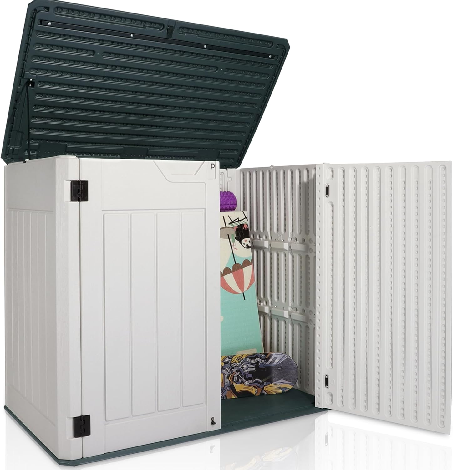 47 Cu Ft Outdoor Storage Shed - Lockable Resin Deck Box