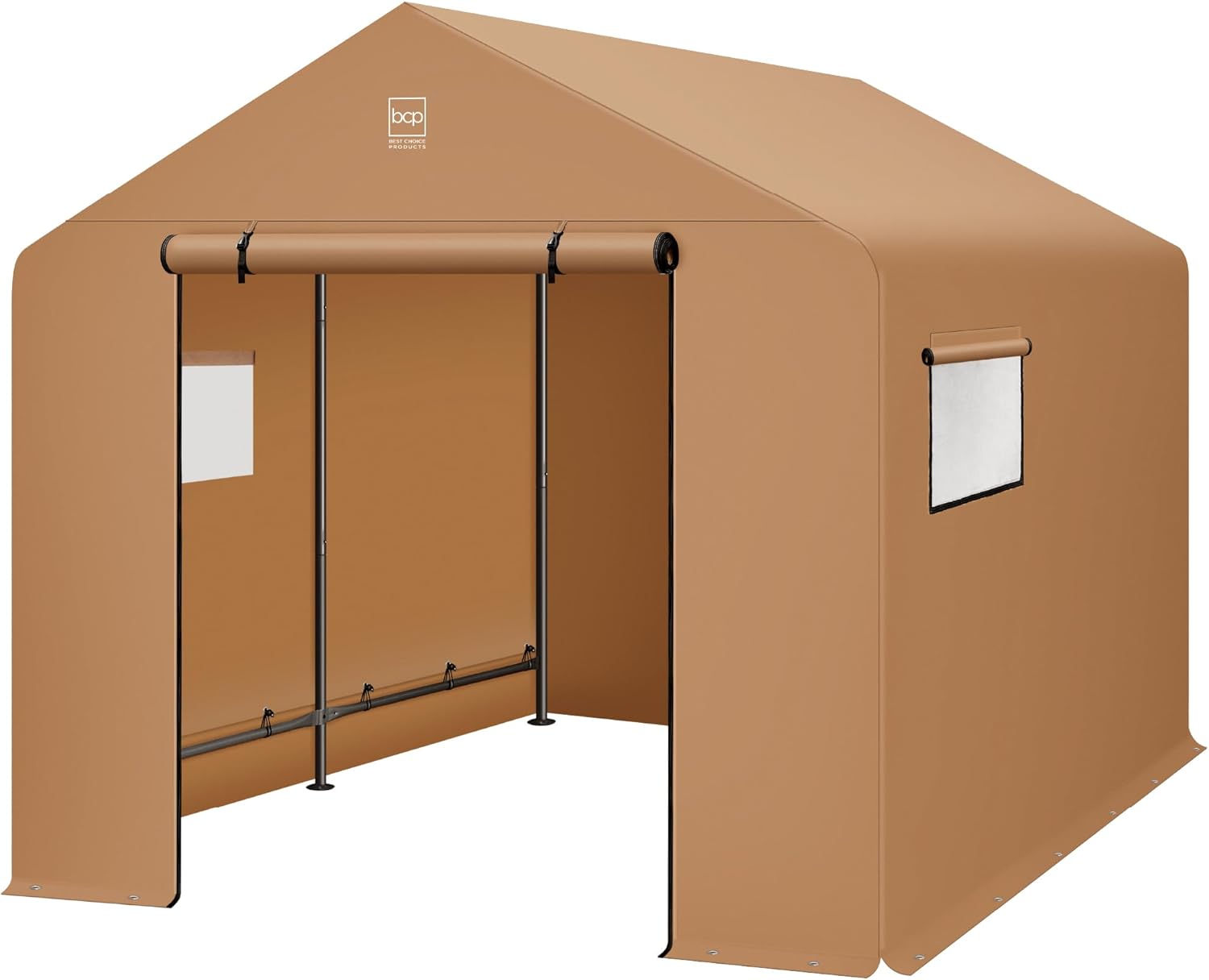 Best Choice 10x8ft Outdoor Storage Shed w/ Dual Doors – Tan
