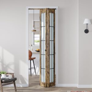 30"x80" Bifold Closet Doors w/ Frosted Glass & Hardware