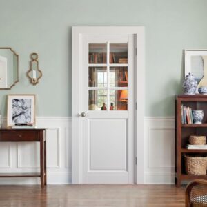 SMARTSTANDARD 30" x 80" Clear Glass Pantry Door