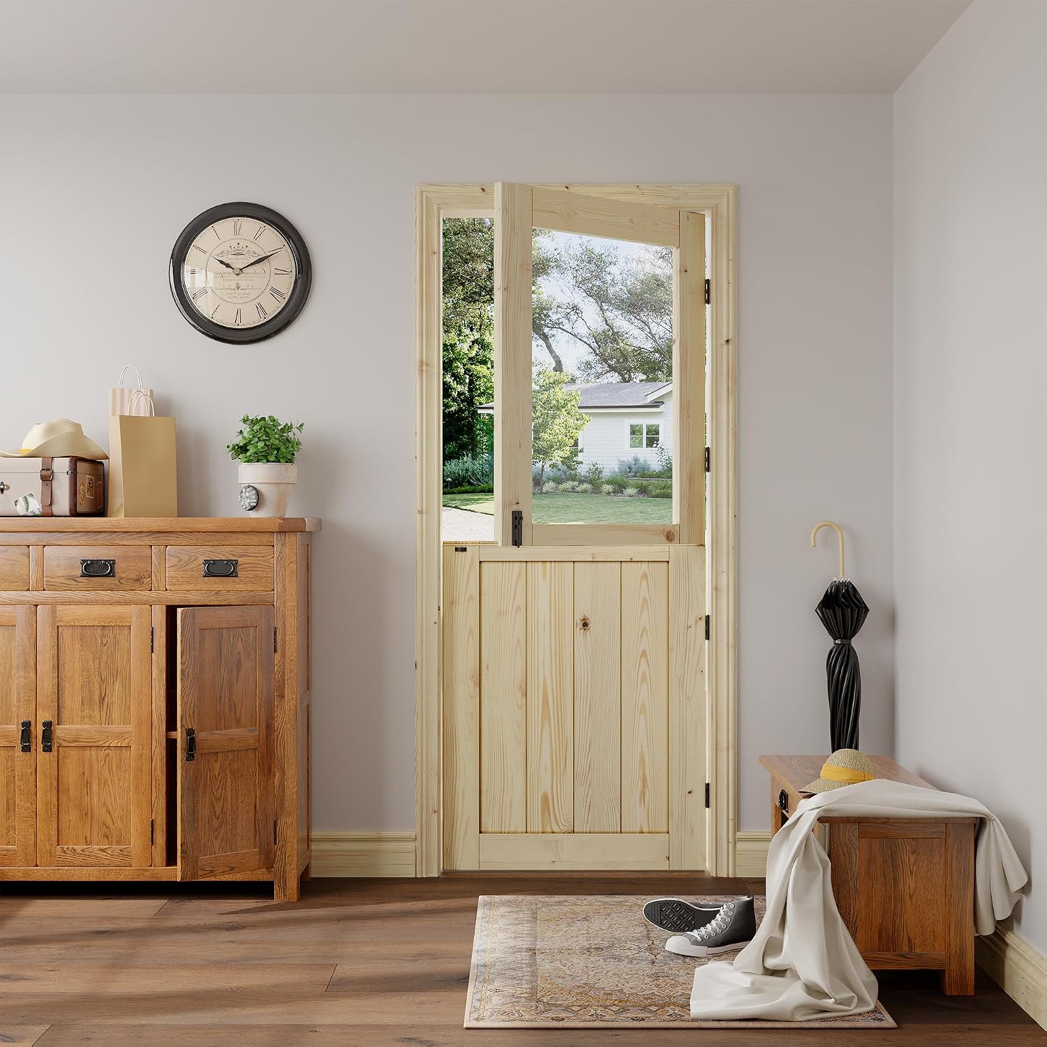 Clear Glass Dutch Door Slab Kit - 32"x80"