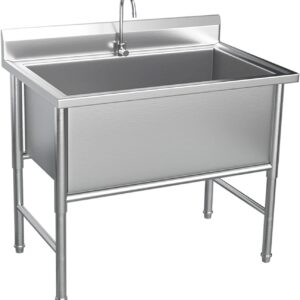 Commercial 120cm Stainless Steel Utility Sink - OGMOYT