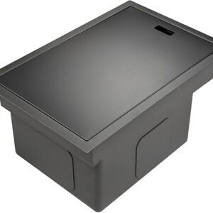 Black Stainless Steel Kitchen Sink with Folding Faucet