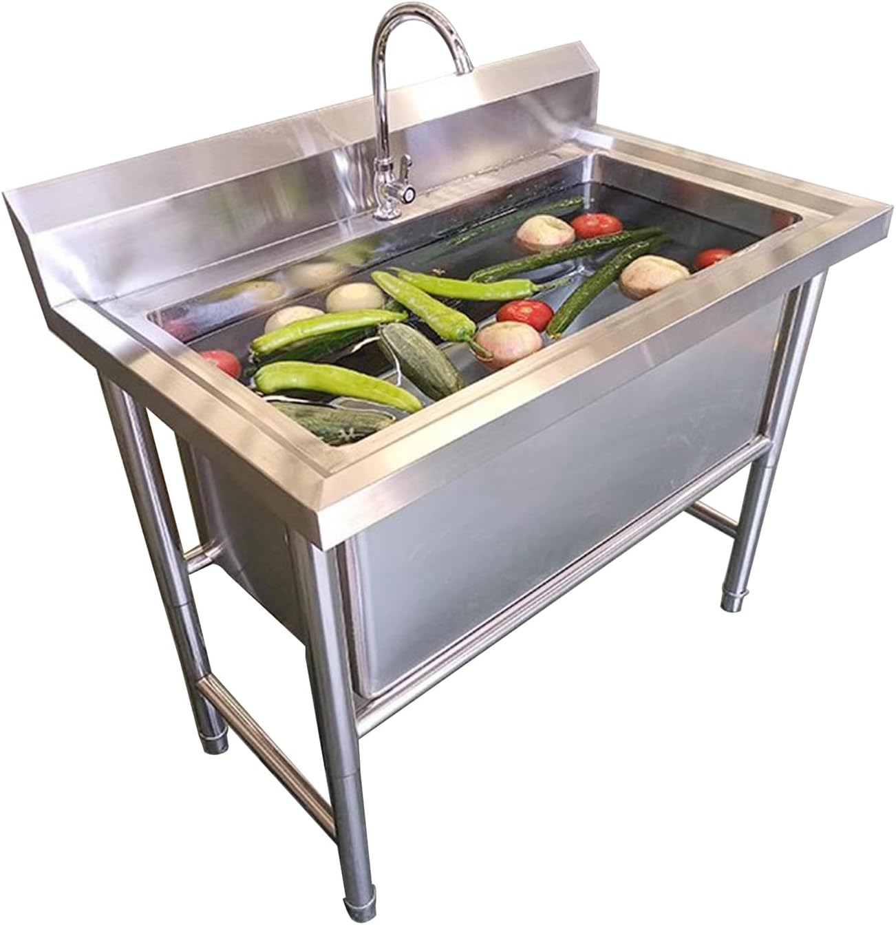 OGMOYT 120cm Stainless Steel Laundry Sink