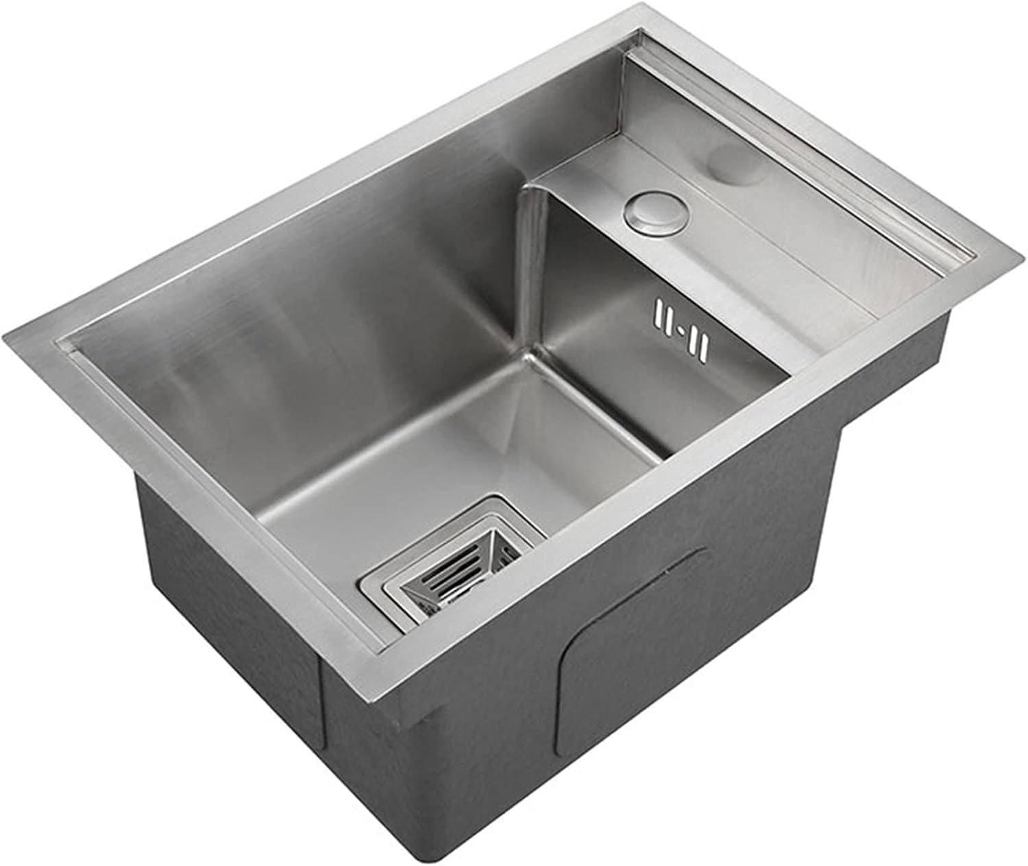 304 Stainless Steel Kitchen Sink, Black, Folding Faucet