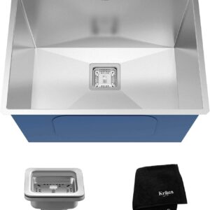KRAUS Pax 24" Single Bowl Stainless Steel Utility Sink