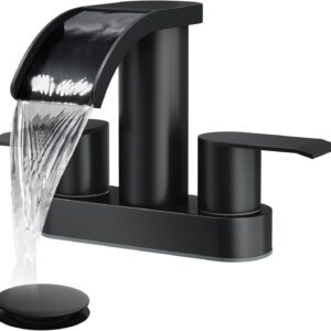 Gotonovo Matte Black Centerset Bathroom Faucet