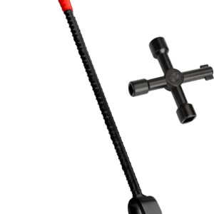 Eapele 16" Water Meter Key w/ 4-Way & T-Handle