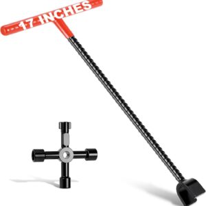 17" Emergency Water Meter Key with 4-Way Tool