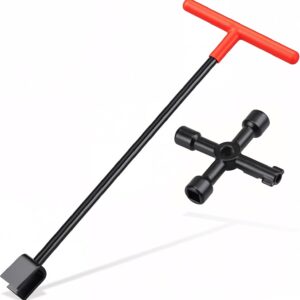 Manalete 17" Water Meter Key - Heavy-Duty Shut Off Tool